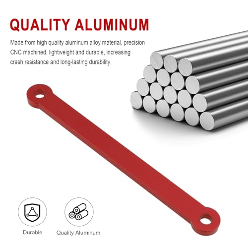 Hobbypark Aluminum Tie Bar and Suspension Hinge Pins for 2WD Traxxas Rustler VXL Slash Stampede Bandit Nitro Sport,Replacement of 2532 2640 (Red) - color: Red
