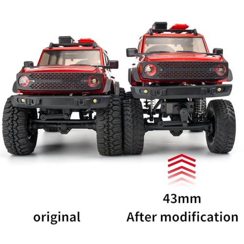 RCLIONS RC Car Shocks 43mm Oil Shock Absorber for AXIAL SCX24 1/24th RC Crawler Car Upgrade Parts - size: 43mm