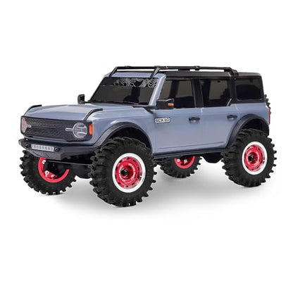 0.7" Aluminum Beadlock Wheels and Tires Set for 1/30 Axial SCX30 RC Crawler – Upgrade Parts (Red-299) - color: Red-299