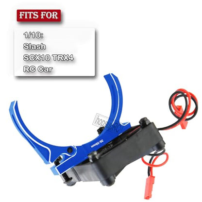 3660 540 550 Motor Cooling Fan with 36-38mm Adjustable Mount Upgrades Part for 1/10 Slash SCX10 TRX4,Aluminum High Speed Cooling Dual Fans 20000 RPM Heatsink Hops Up,Navy Blue - color: Navy Blue/36-38mm