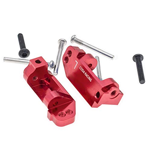 RC Alloy Caster Block for Traxxas 1/10 2WD Slash, Stampede, Rustler, Nitro Slash-Replaces Part 3632(Pair) - color: Red