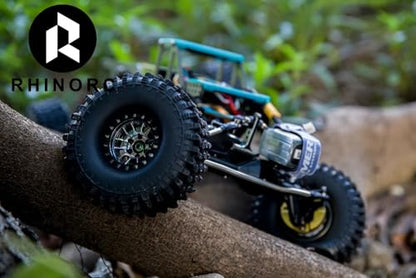 RhinoRC MOZA 1.9 Inch Negative Offset Aluminum Wheel Rim, 4PCS RC Beadlock Wheels for 1/10 RC Crawler Axial SCX10 RR10 Wraith TRX4 TRX-6 (WH1906) - color: Wh1906