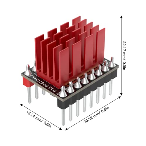 BIGTREETECH TMC2240 V1.0 Stepper Motor Driver Ultra-Silent Driver with Heatsink Up to 36V Support High-Speed Printing For Manta M8P/M5P/M4P, Octopus, Octopus Pro, SKR 3 EZ, SKR 3 Control Board (2 PCS) - style: TMC2240*2