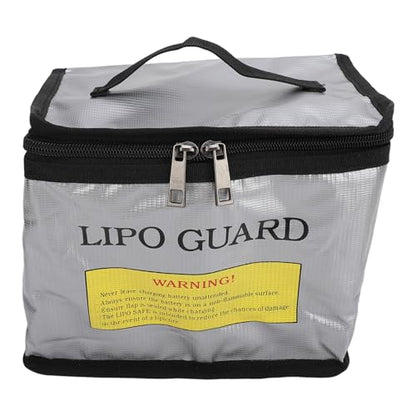 Lipo Battery Bag, Professional Battery Fireproof Storage Bag with Hook and Loop Closure for Lipo Charging and Travel Safety