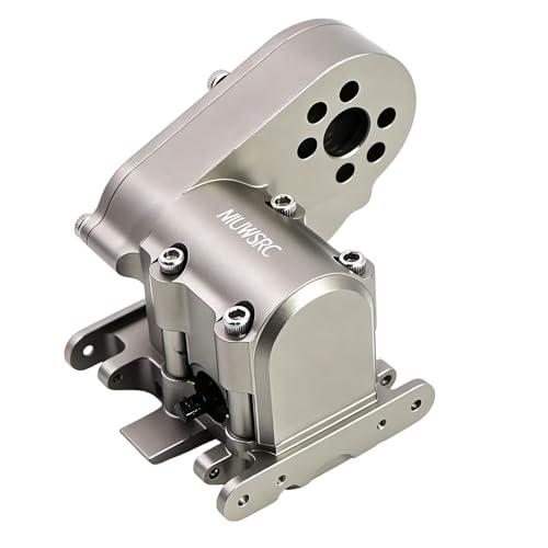 Aluminum SCX30 Transmission Assembled Gearbox with Skid Plate & Steel Gears for Axial 1/30 RC Crawler scx30 Bronco Wrangler JLU K10 Upgrade(Titanium) - color: Titanium