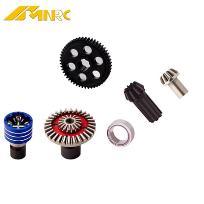 Alum Spur Gear Differential Diff Input Gear Kit for 1/16 H16BM H16PL H16DR 16208 H16207 16209 16210 1/14 H14BM 14301 14302 RC Car Upgrades Part Blue - color: Blue