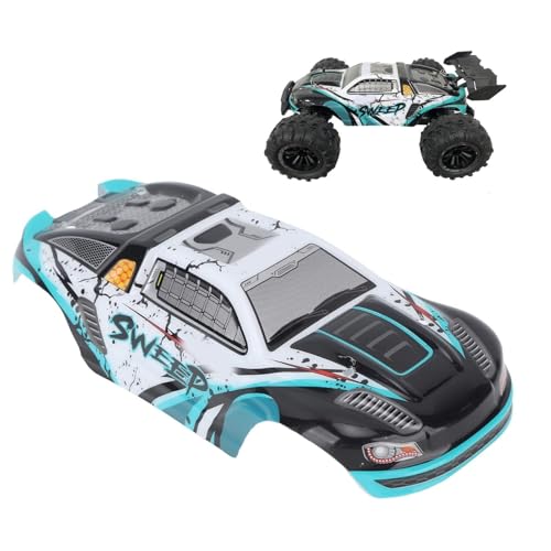 RC Car Shell Body Cover, Anti Scratch RC Car Vehicle Truck Body Shell Spare Parts for 1/16 Scale SCY 16101PRO Off Road Accessories Remote Control Shell Cover Replacement(Blue) - color: Blue