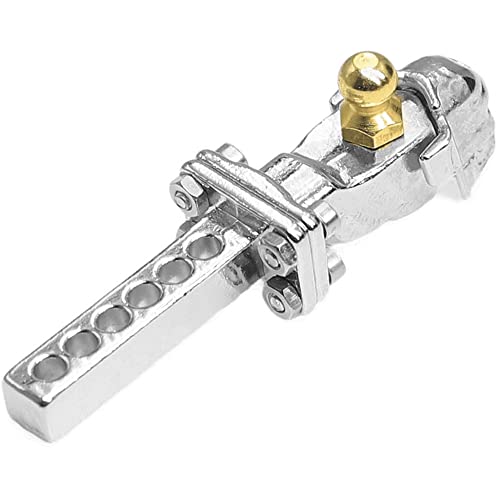 Share Goo Metal Tow Trailer Hook Drop Hitch Receiver Compatible with Traxxas TRX-4 90046 90047 SCX10 RC4WD D90 1/10 RC Crawler Car Rear Bumper Hook (Silver)
