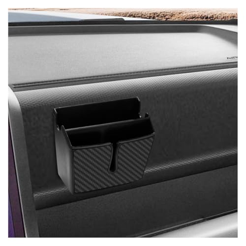 Universal Carbon Fiber Car Storage Box - Multifunctional Cell Phone Holder Auto Dashboard Pocket Organizer with Sticky - Car Interior Accessories for Storing Phone Card Key Pen Coin (Short) - size: Short