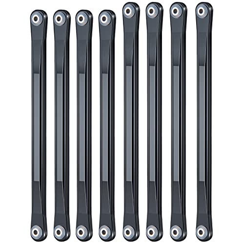 8pcs Aluminum Alloy Chassis Linkage Rod Set Upper & Lower Suspension Links for 1/8 LOSI LMT RC Crawler Car Pull Rod Link Linkage Tie Rod Kit Upgrade Parts Accessories