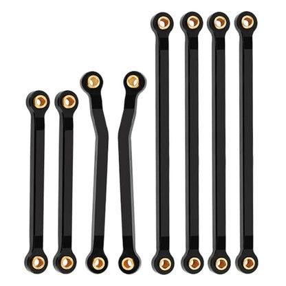 High Clearance Links Set CNC Aluminium Chassis Link for TRX4M High Trail K10 F150 1/18 RC Crawler Upgrade Part (Black) - color: Black
