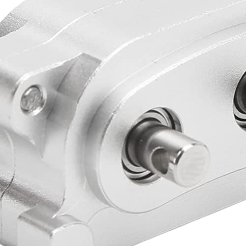 2 Speed Gearbox Transfer, CNC Machined Aluminum Alloy Transmission for 1/10 RC Crawler Climber, with Anodized Look and Fine Workmanship for SCX10 313mm Wheelbase Frame (Silver) - color: Silver