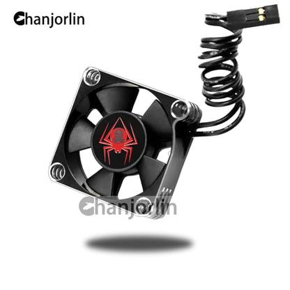 RC Car Metal Motor Cooling Fan 25mm 30mm 35mm 40mm 50mm RC Heatsink 28000RPM ESC Cooling Fans Silvery-Black for 1/8 1/10 1/12 Truck Off Road Crawler Car 540 550 Brushless OR Brushed (40mm)