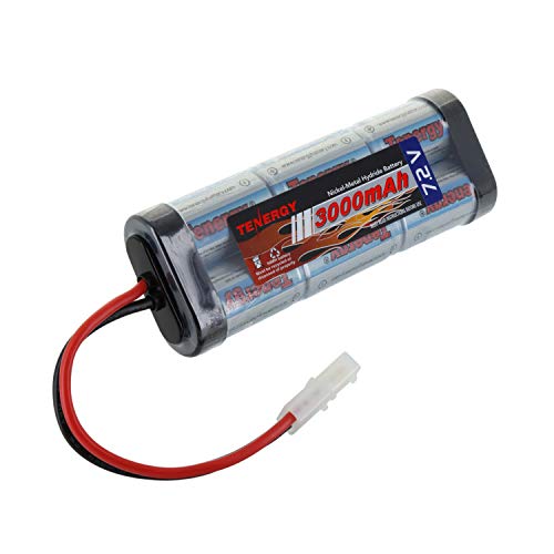 Tenergy 7.2V Battery Pack High Capacity 6-Cell 3000mAh NiMH Flat Battery Pack, Replacement Hobby Battery for RC Car, RC Truck, RC Tank, RC Boat with Standard Tamiya Connector - size: Battery x 1