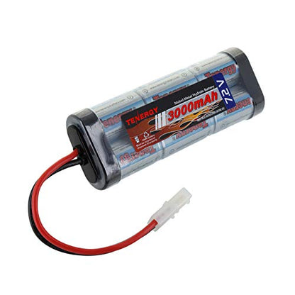 Tenergy 7.2V Battery Pack High Capacity 6-Cell 3000mAh NiMH Flat Battery Pack, Replacement Hobby Battery for RC Car, RC Truck, RC Tank, RC Boat with Standard Tamiya Connector - size: Battery x 1