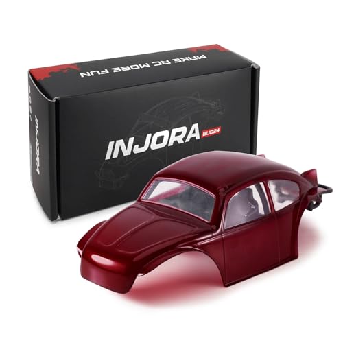INJORA BUG24 Body for 1/24 Axial SCX24 C10 JLU Bronco Base Camp (Burgundy) - color: Burgundy