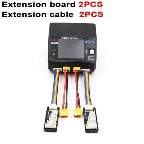 SPARKHOBBY XT60/XT30/JST/T-plug Balance Charger Extension Cable and 2-6S Extension Board for HOTA D6 D6PRO D6+ Smart Charger RC (2PCS XT30 2PCS Board) - style: 2PCS XT30 2PCS board