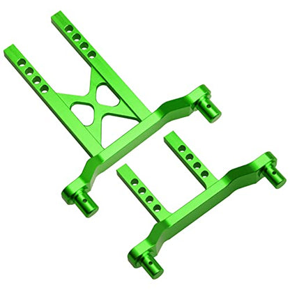 Metal Aluminum Front & Rear Body Mounts Posts for 1/18 Traxxas LaTrax Teton Desert Prerunner SST, Replace Parts 7615 (Green) - color: Green
