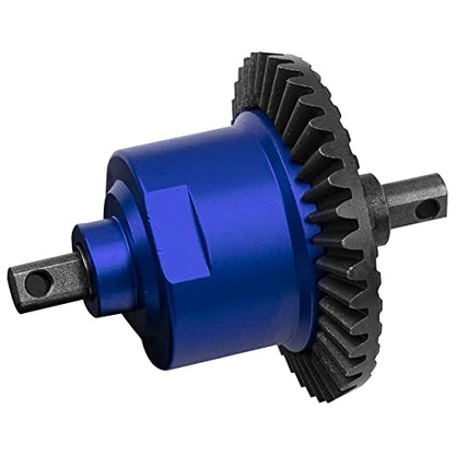 2Pcs Vgoohobby Metal Front/Rear Differential Set Diff. Complete Kit Upgrade Parts Compatible with Traxxas Slash 4X4 VXL Stampede 4X4 VXL Rustler 4X4 VXL HQ727 1/10 RC Car (Blue) - color: Blue