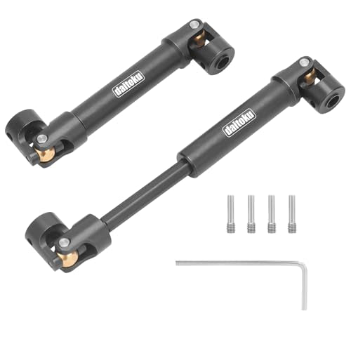 daitoku 2PCS 97-135mm Universal RC Drive Shaft for 1/10 Axial SCX10 SCX10-II Redcat D90 Gen7 /Pro RC4WD GEN8 RC Crawler - size: 97-135mm