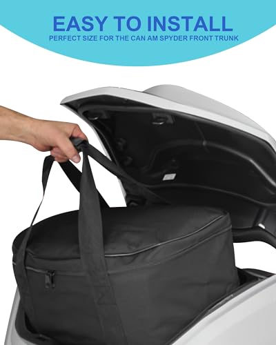Upgraded Rear Trunk Storage Organizer Bag, Removable Waterproof Frunk Liner with Insulated Cooler Compartment for Can-Am Spyder RT RT-L RT-S 2020-2026 Accessories