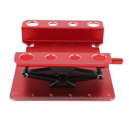 RC Car Work Stand, Rotating and Stable Repair Platform, Height Adjustable for RC Car 1:8 and 1:10 (Red) - color: Red
