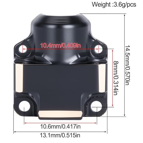 Brass Steering Knuckles Rear Hubs Weights Diff Covers for 1/30 RC Crawler AXIAL SCX30 Ford Bronco 4X4 Jeep Wrangler JLU Upgrades (Front Axle Set) - color: Front Axle Set