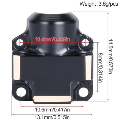 Brass Steering Knuckles Rear Hubs Weights Diff Covers for 1/30 RC Crawler AXIAL SCX30 Ford Bronco 4X4 Jeep Wrangler JLU Upgrades (Front Rear Axle Set) - color: Front Rear Axle Set
