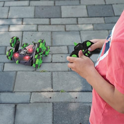 LEXiBOOK, Crosslander Flip RC Car, RC45 | 360° stunts, Smoke jet, 6 wheels, Rechargeable - style: Crosslander Flip