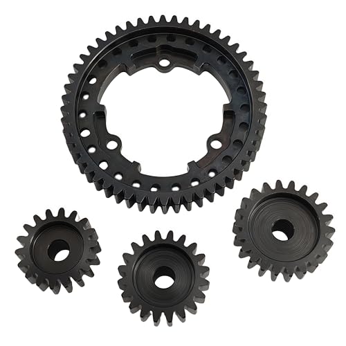 Hardened Steel Spur Gear Set with 18T 20T 22T Pinions for X-Maxx Maxx (52T) | 1/5 Scale,1/7 XO-1,1/10,E-Revo 2.0 VXL,Heavy Duty,Upgrade Parts,6447,High Strength,Wear Resistant - size: 52T