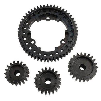 Hardened Steel Spur Gear Set with 18T 20T 22T Pinions for X-Maxx Maxx (52T) | 1/5 Scale,1/7 XO-1,1/10,E-Revo 2.0 VXL,Heavy Duty,Upgrade Parts,6447,High Strength,Wear Resistant - size: 52T