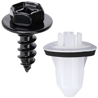 10Sets Bumper Cover & Tail Lamp Grommet with Screw Kit 90189-06235 for Toyota Avalon C-HR Camry Highlander Mirai Rav4 Yaris, Lexus CT is LC NX RC RX 2006-On
