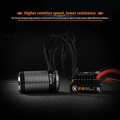 XC E4278 Sensored Brushless Motor for RC Car,2250KV,3-6S Lipo,IP67 Water Proof,Applicable to:1/8 Truck Monster