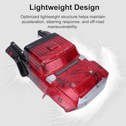 GOTOTOP RC Car Body Shell, PVC, Red, for SanYao 1202 | Short Course Truck Shell, Pre Painted, Impact - color: Red