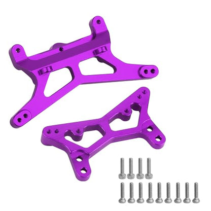 Aluminum Steering Knuckles, C Hubs Front Rear Shock Mount Suspension Arms Transmission Cover Wheel Hex for 1/24 Buggy Losi Micro-B Upgrade Set,8 Set (Purple)-65165 - color: Purple