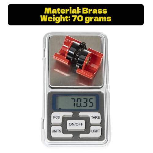 RampCrab Brass Steering Knuckles RC Counterweights for 1/24 RC Crawler Axial SCX24 AX24 Upgrades Parts, Black Coating, 70g - size: 70g