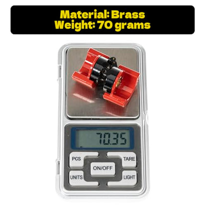 RampCrab Brass Steering Knuckles RC Counterweights for 1/24 RC Crawler Axial SCX24 AX24 Upgrades Parts, Black Coating, 70g - size: 70g
