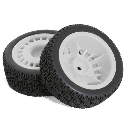 1/10 RC On-Road tires 68mm 4 PCS Rally Tires General Purpose Grip Soft Material Tread For 1:10 Tamiya xv02 Maze Tires Lc Off-Road 94123 Kyosho FW06%t048 (white, 3) - color: white