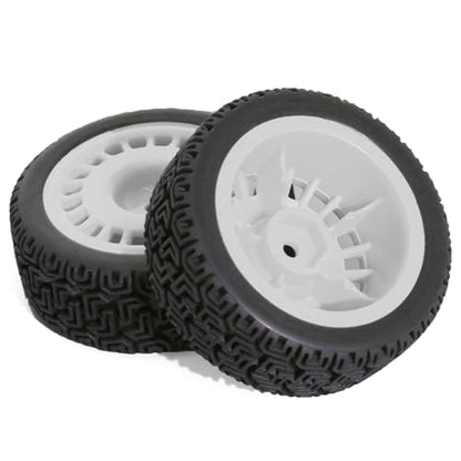 1/10 RC On-Road tires 68mm 4 PCS Rally Tires General Purpose Grip Soft Material Tread For 1:10 Tamiya xv02 Maze Tires Lc Off-Road 94123 Kyosho FW06%t048 (white, 3) - color: white