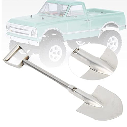 RC Car Metal Shovel Tool, 3.1 x 0.7 Inch Decorative Accessory Compatible with SCX24 1/24 1/18 Scale Remote Control Cars
