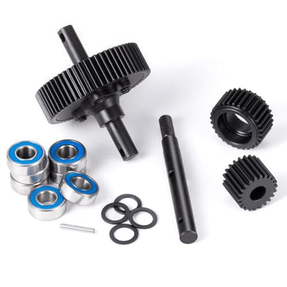 Steel Gearbox Transmission Gear Set with Ball Bearing | Upgrade Parts, For 1/10 Tra-xxas Slash 2WD Rustler Stampede Bandit VXL, RC Car