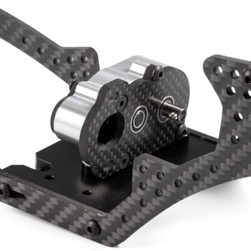 NOD Transmission Tiny LCG Gearbox,LCG Transmission,Machined Ultralight LCG Transmission Tiny Gearbox with Slidable Shim for Straight Axle Axial AR44 AR45 Enduro Vanquish F9 F10 (Silver) - color: Silver