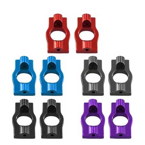 Caster Blocks C Hubs Metal Aluminum for Lo-si Micro b Upgrades Parts 1/24 Accessories RC car 2WD Buggy RTR LOS00007 Replacement(Purple) - color: Purple