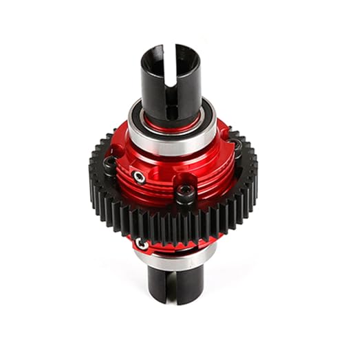 CNC Metal Complete Differential Diff.Gear Set (Red) | for 1/5 Hpi Rofun Baha King Motor Rovan Baja 5B 5T 5Sc Truck Rc Car Parts - color: Red