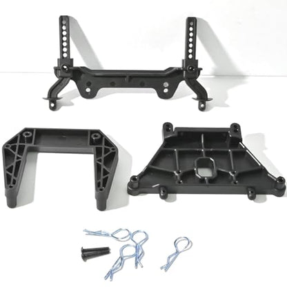 Shock Tower Front Rear Body Mounts with Body Posts Set Nylon Part for 1/10 Traxxas Drag Slash C10 F-150 Mustang Bandit Big Foot Rustler 2WD XL VXL Replace 3639 9418 3619
