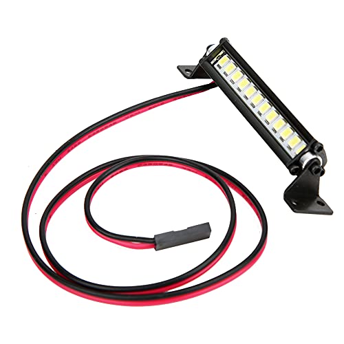 1/10-4 Scx10 4WD RC Crawler Car Mini Roof Light Bar 12 LED Black Kit