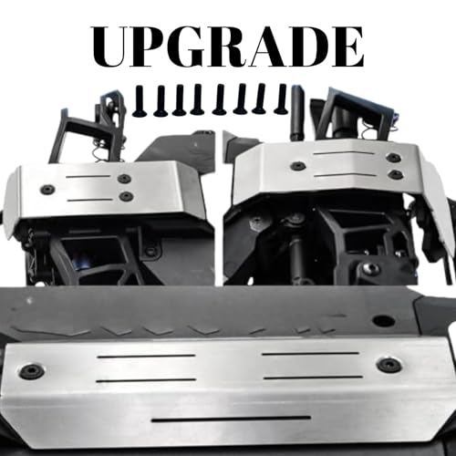 Stainless Steel Chassis Guard Skid Plate for 1/16 Mini Maxx 4WD RTR Brushless Monster Truck, Compatible with Traxxas 107154-1, RC Upgrade Protection Parts