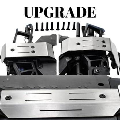 Stainless Steel Chassis Guard Skid Plate for 1/16 Mini Maxx 4WD RTR Brushless Monster Truck, Compatible with Traxxas 107154-1, RC Upgrade Protection Parts