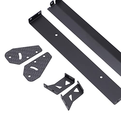 RC Car Rear Wing Aluminum Alloy Carbon Fiber High Performance Adjustable Angle Spoiler for 1/10 On Road Racing Drift Cars Universal Fit HSP Kyosho LC Black 165mm