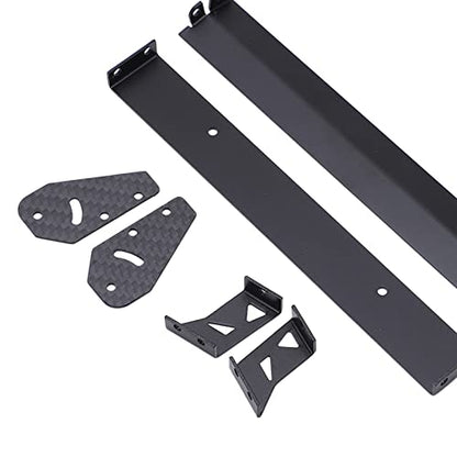 RC Car Rear Wing Aluminum Alloy Carbon Fiber High Performance Adjustable Angle Spoiler for 1/10 On Road Racing Drift Cars Universal Fit HSP Kyosho LC Black 165mm